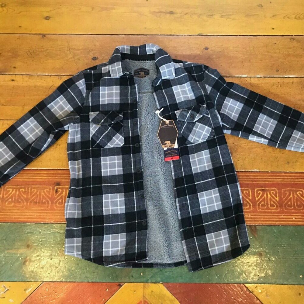 Button down flannel jacket
